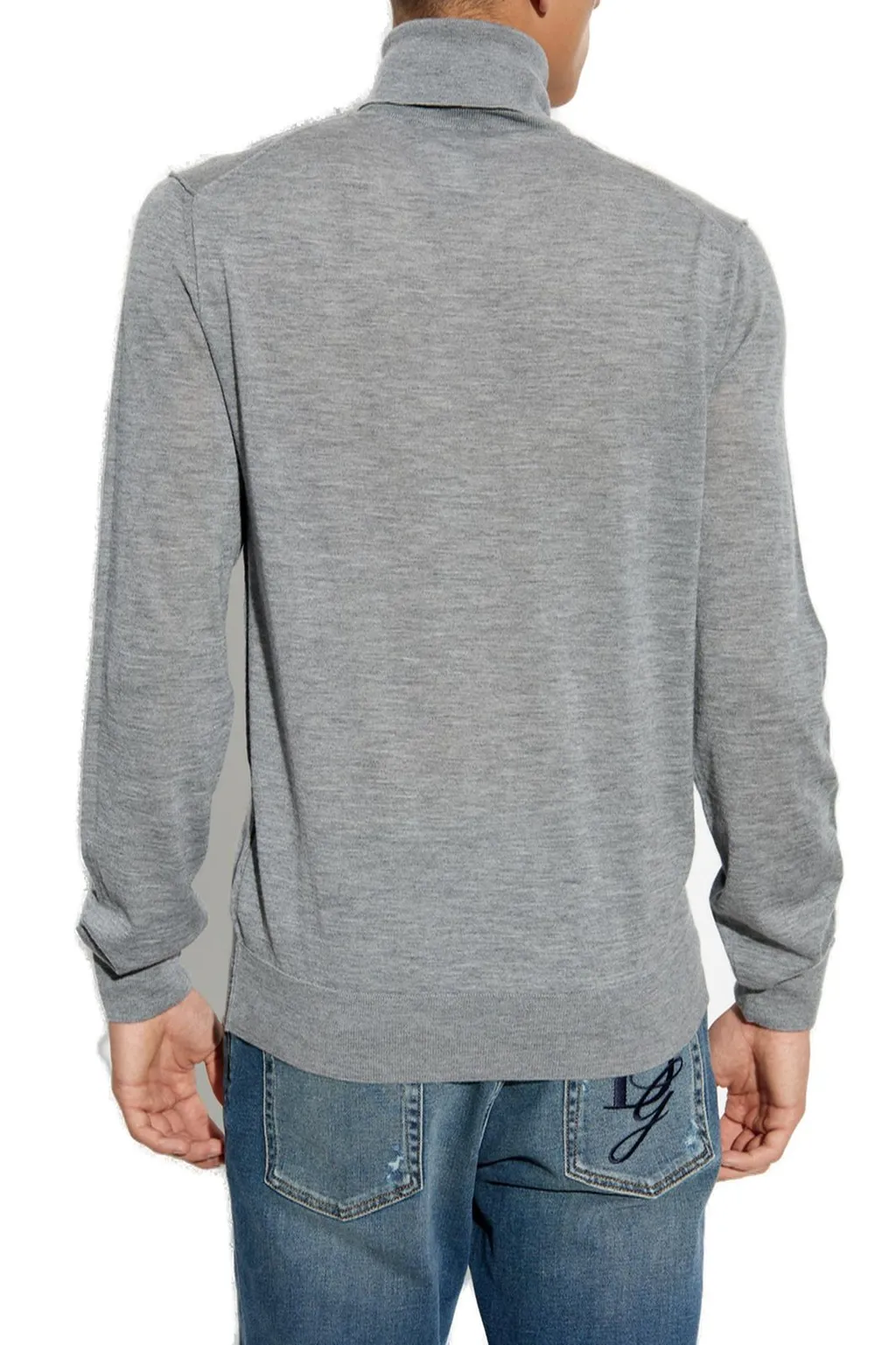Dolce & Gabbana Dg Logo Embroidered Turtleneck Jumper