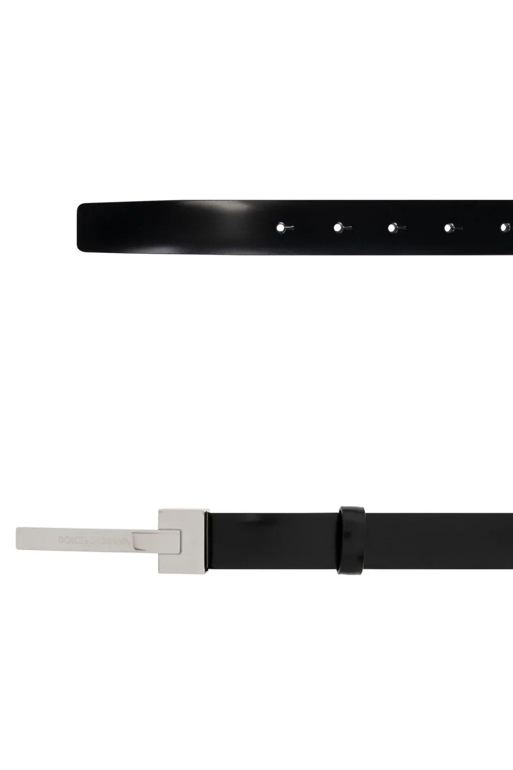 Dolce & Gabbana Logo Engraved Brushed Belt