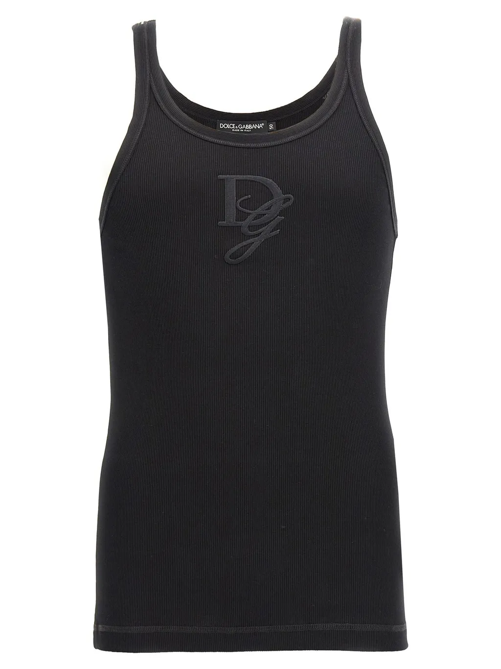 Dolce & Gabbana Logo Embroidered Tank Top