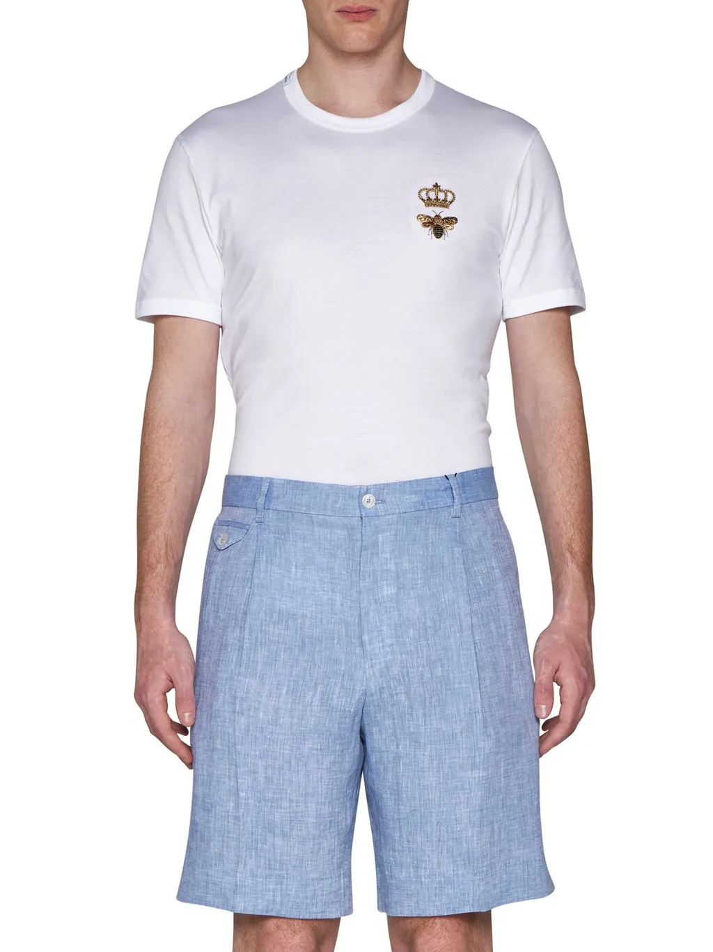 Dolce & Gabbana Side Slit Pleated Shorts