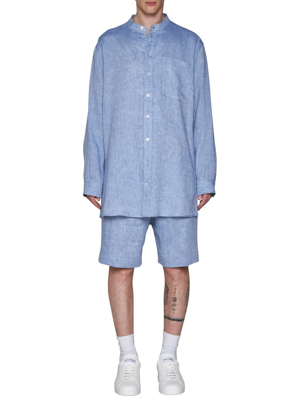 Dolce & Gabbana Side Slit Pleated Shorts