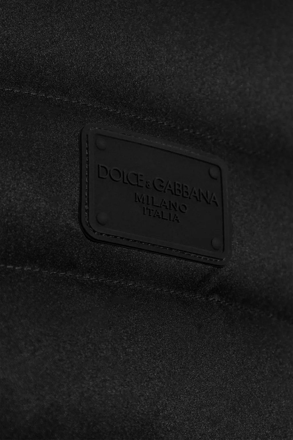 Dolce & Gabbana Logo Patch Quilted Down Coat