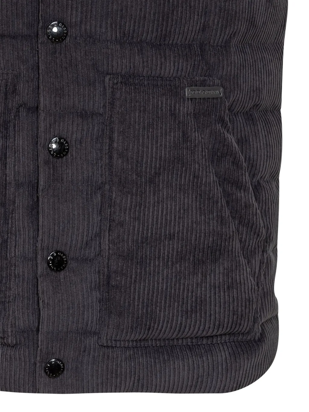 Dolce & Gabbana Logo Patch Corduroy Jacket