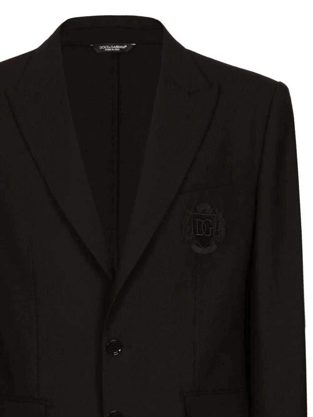 Dolce & Gabbana Logo Embroidered Tailored Blazer