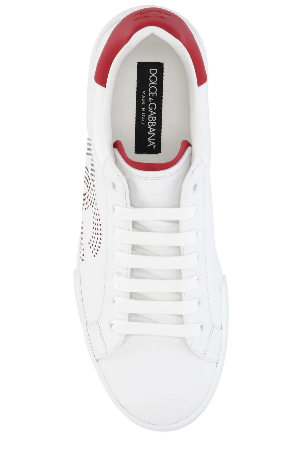 Dolce & Gabbana Portofino Dg Logo Perforated Sneakers
