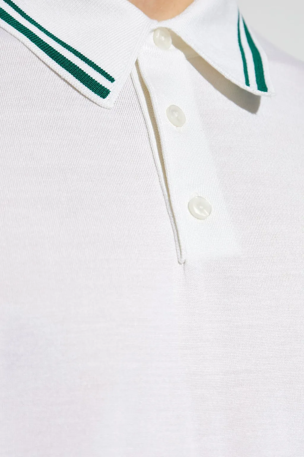 Dolce & Gabbana Stripe Detailed Knitted Polo Shirt