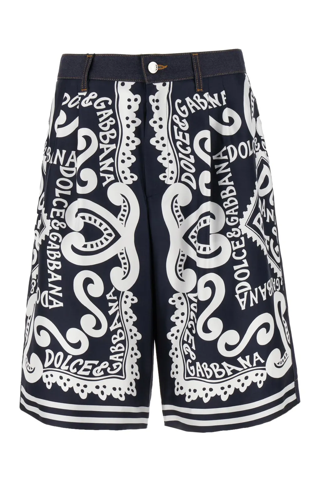 Dolce & Gabbana Marina-Printed Mid-Rise Shorts