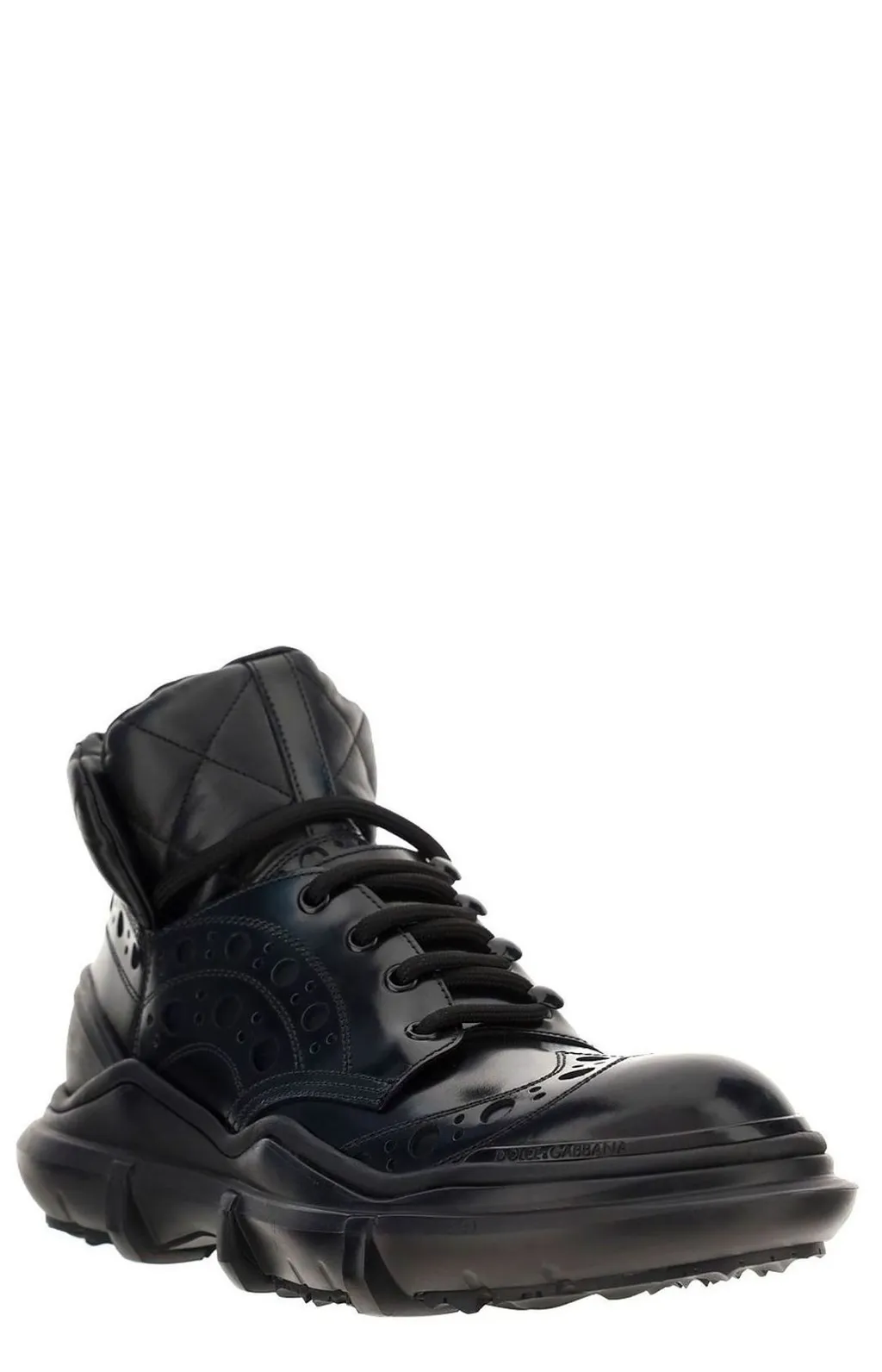 Dolce & Gabbana Logo Plaque Ankle Boots