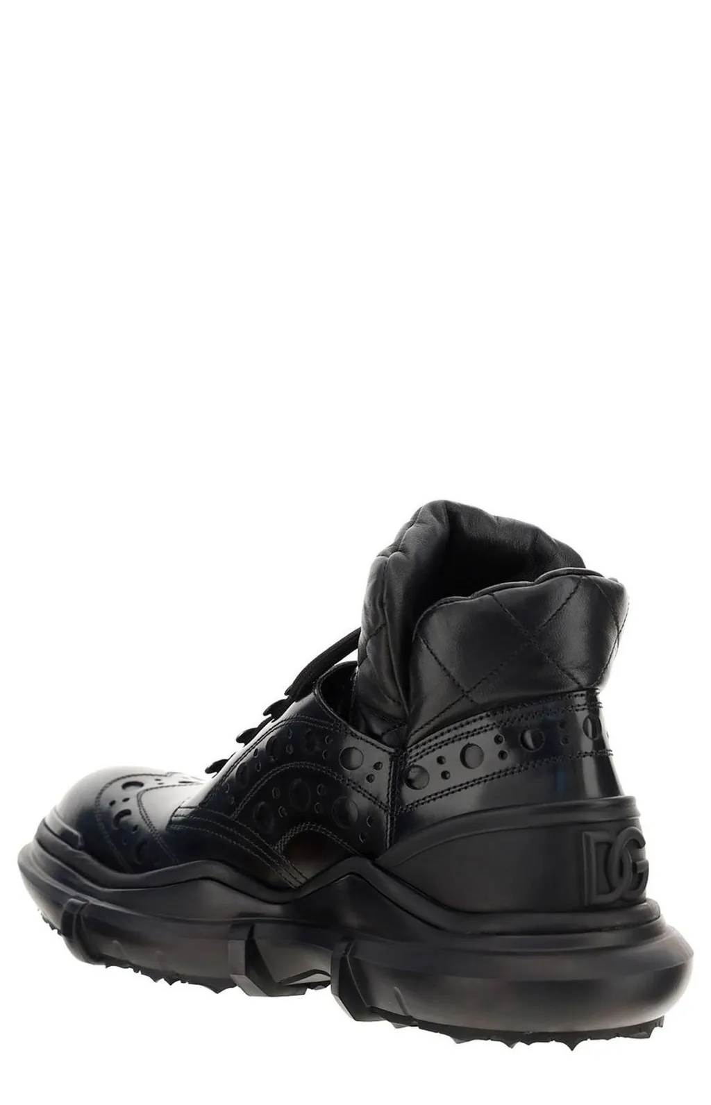 Dolce & Gabbana Logo Plaque Ankle Boots