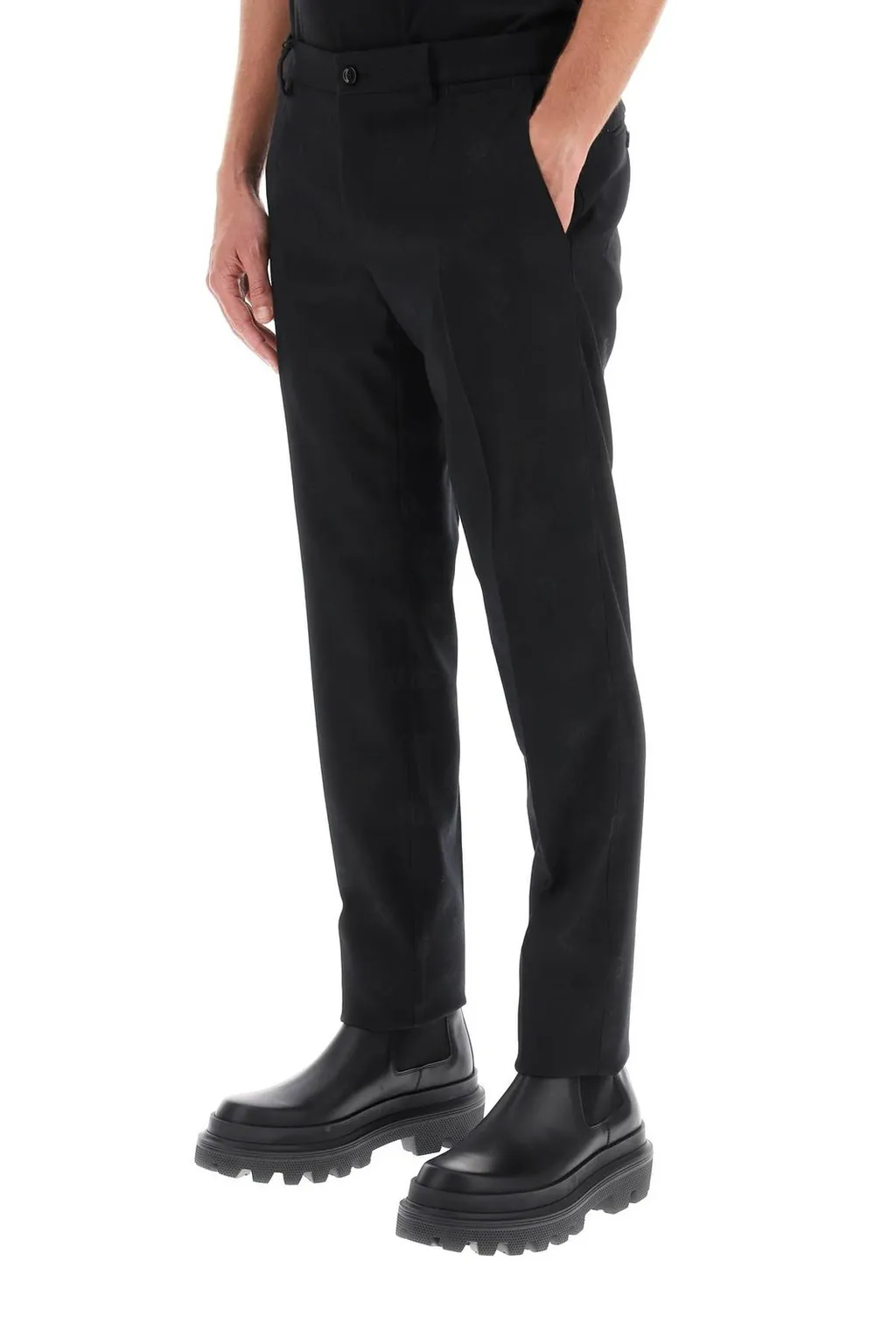 Dolce & Gabbana Dg Logo Jacquard Stretch Pants