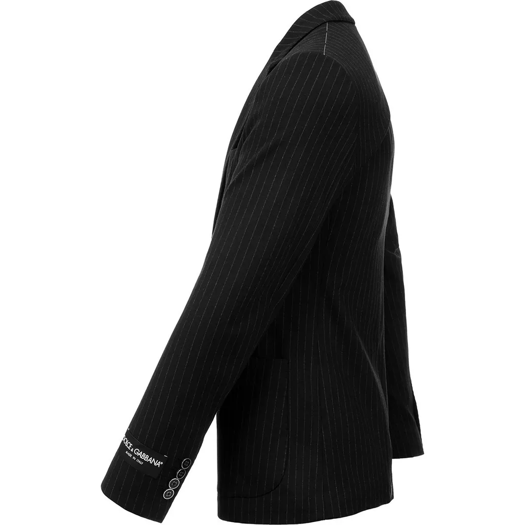 Dolce & Gabbana Pinstripe Buttoned Cuff Jacket