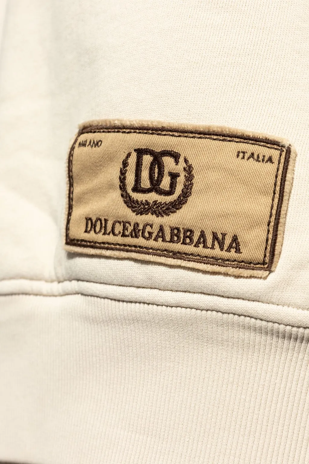 Dolce & Gabbana Logo Embroidered Jersey Hoodie
