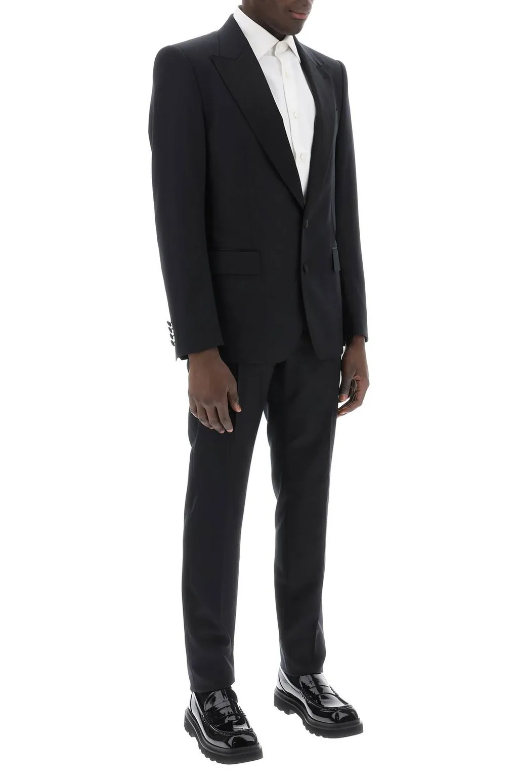Dolce & Gabbana Single-Breasted Pressed Crease Tailored Suit