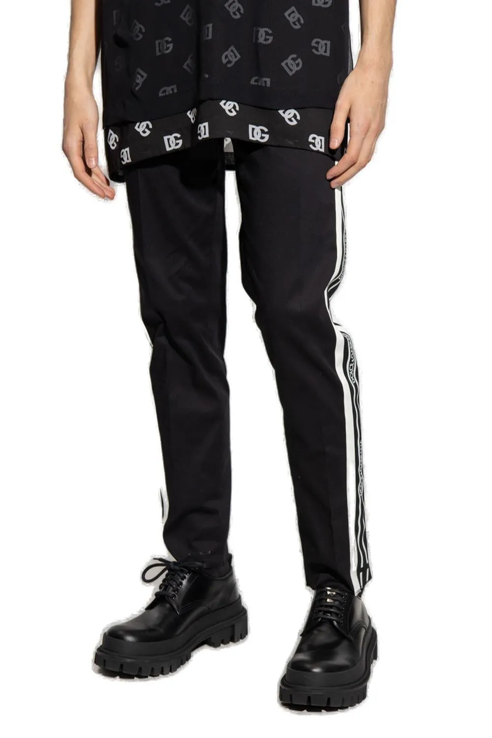 Dolce & Gabbana Side Striped Tapered Leg Trousers