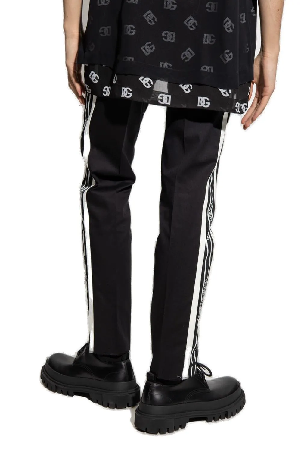 Dolce & Gabbana Side Striped Tapered Leg Trousers