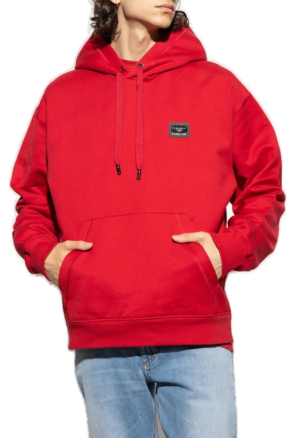 Dolce & Gabbana Logo Plaque Drawstring Hoodie