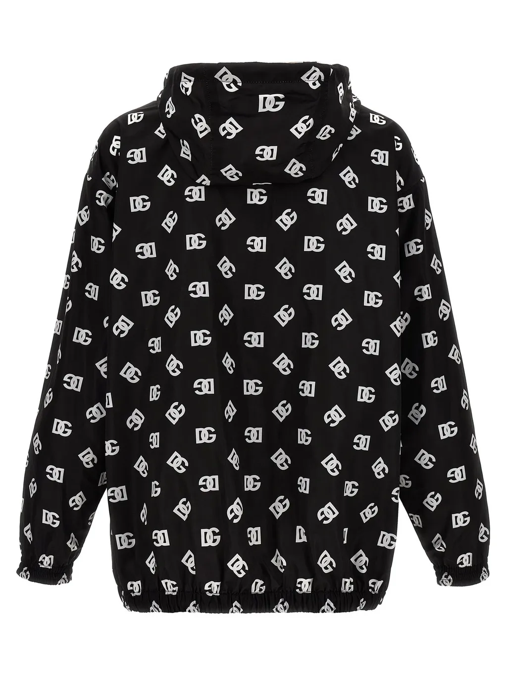 Dolce & Gabbana All-Over Logo Printed Hooded Jacket