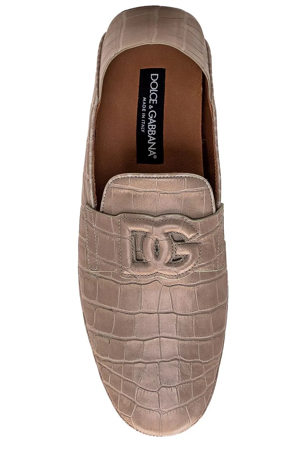 Dolce & Gabbana Dg Logo Embossed Almond Toe Loafers