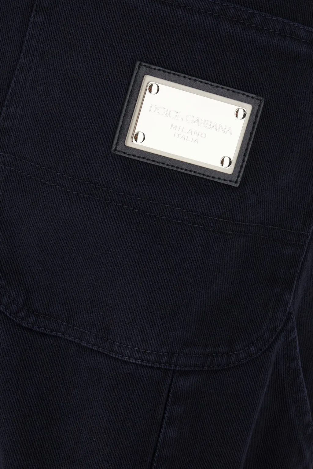 Dolce & Gabbana Logo Plaque Straight Leg Pants