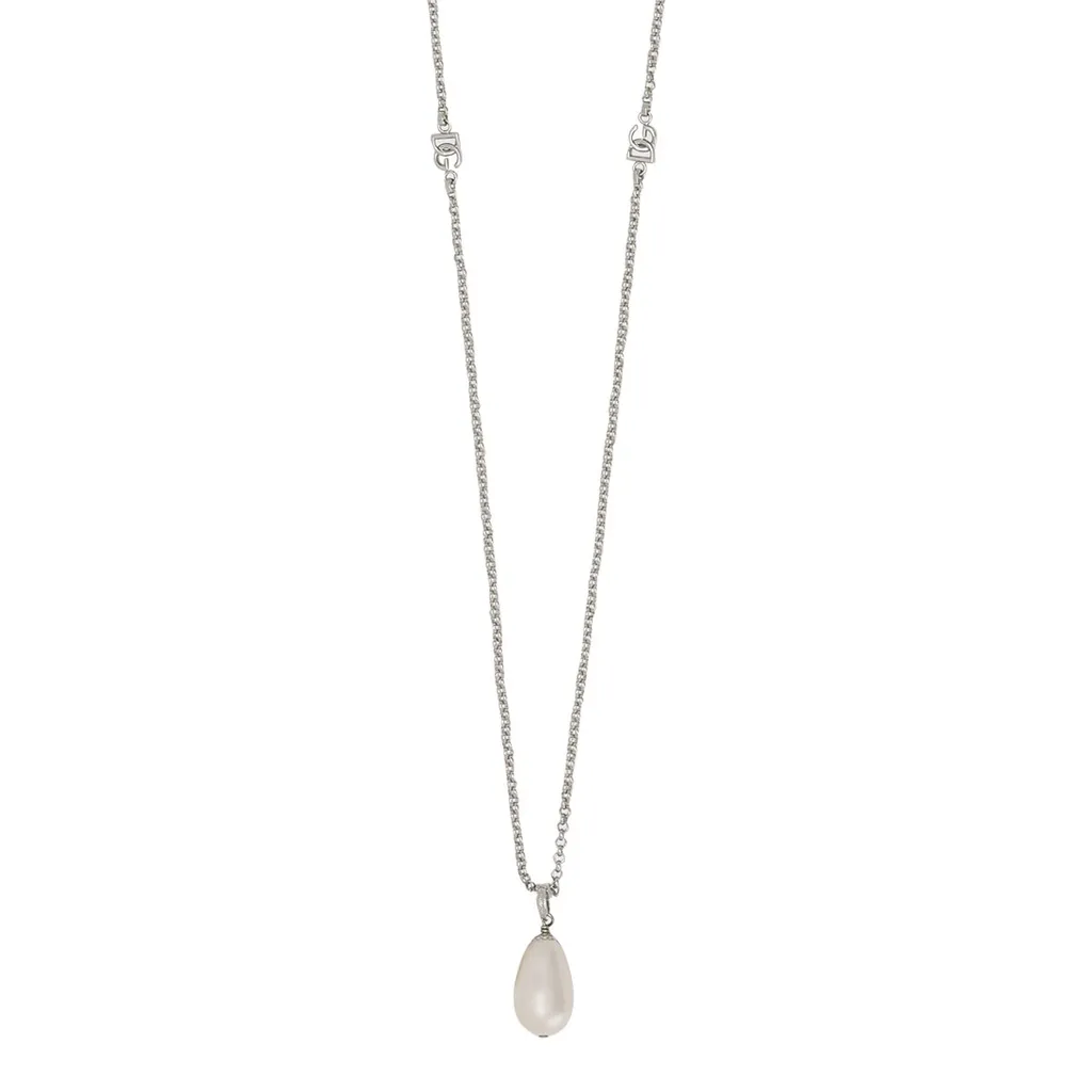 Dolce & Gabbana Logo Lettering Pendant Detailed Necklace