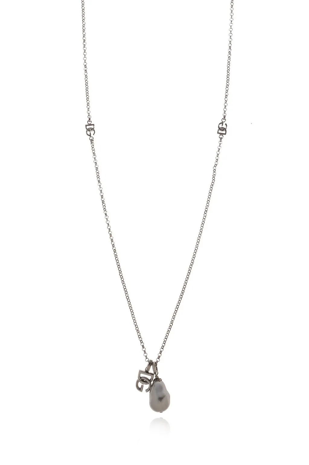 Dolce & Gabbana Dg Logo Teardrop Necklace