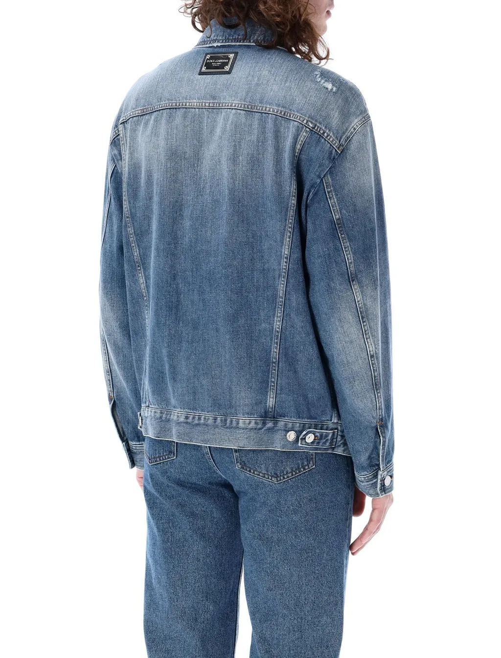 Dolce & Gabbana Distressed Buttoned Denim Jacket