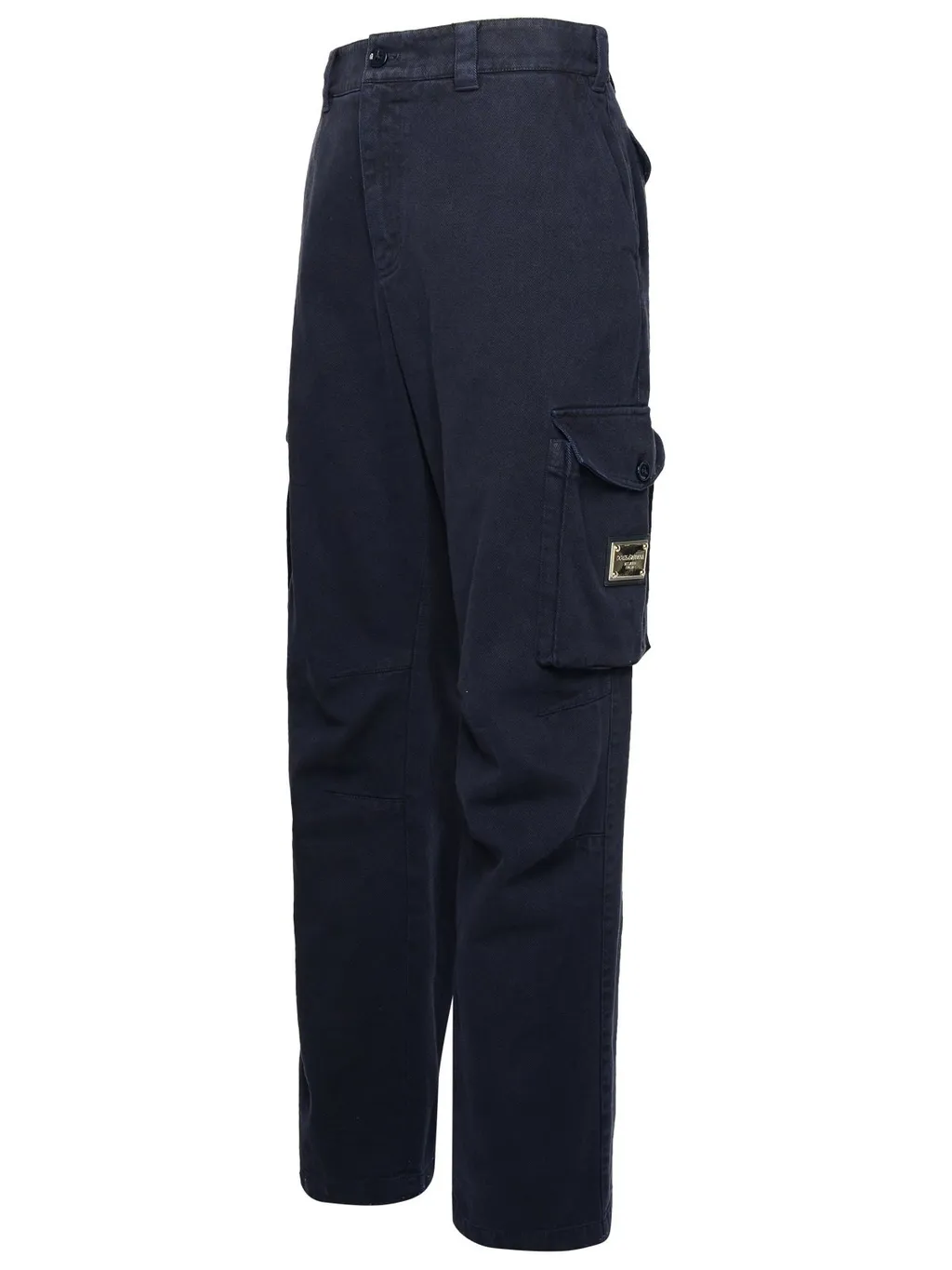 Dolce & Gabbana Logo-Plaque Straight Leg Cargo Trousers