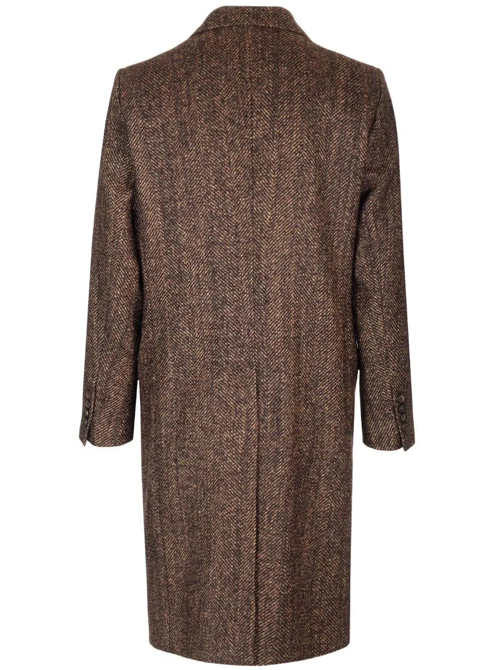Dolce & Gabbana Straight Hem Herringbone Coat