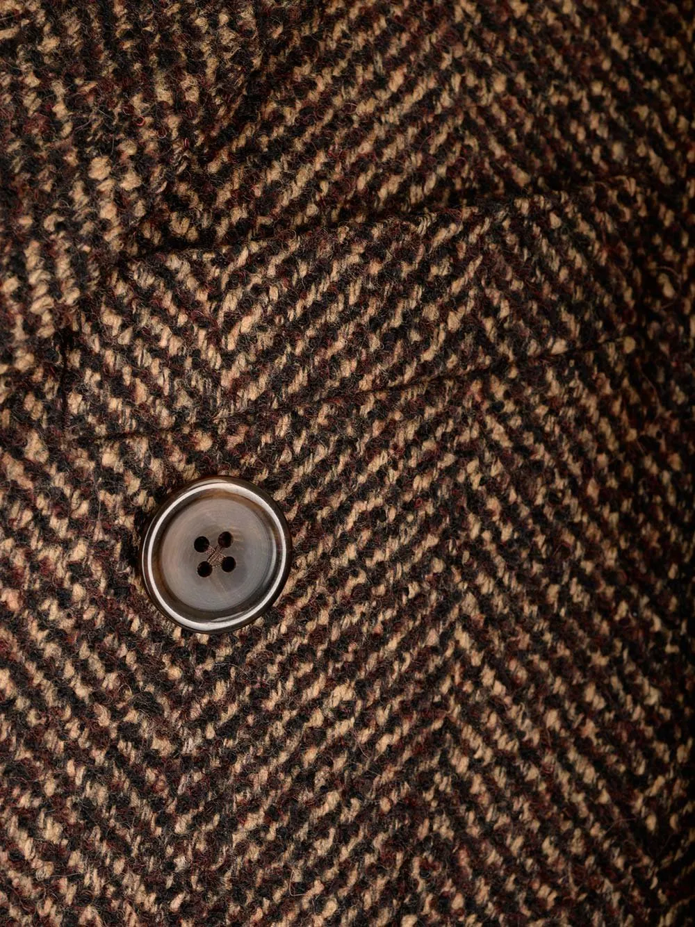 Dolce & Gabbana Straight Hem Herringbone Coat