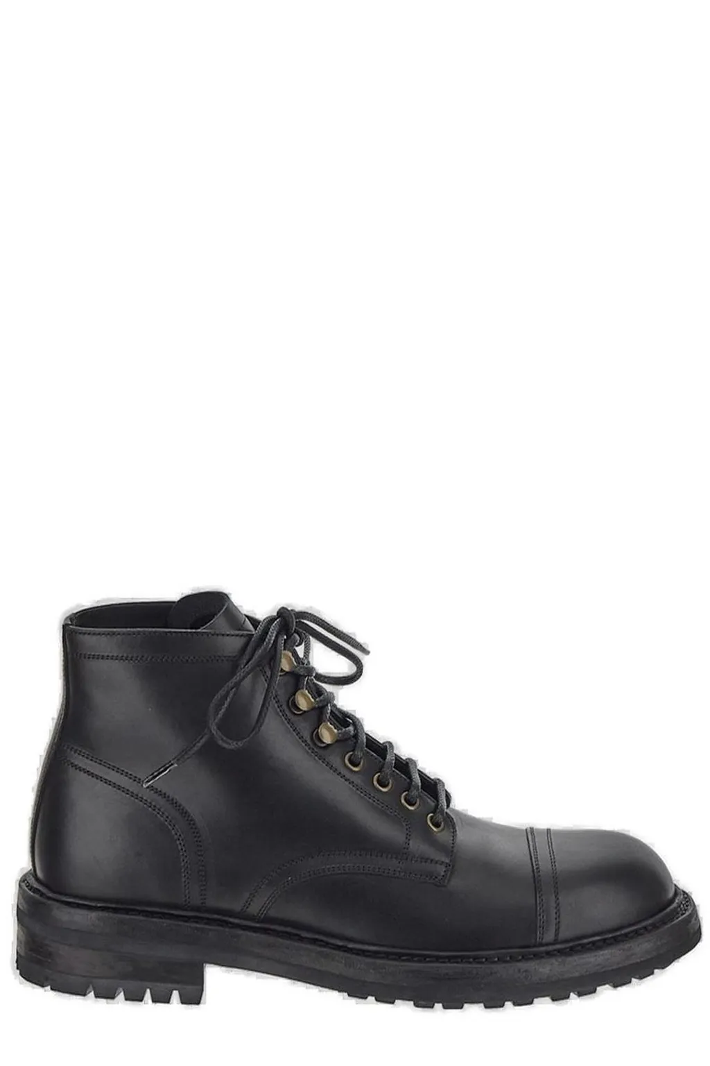 Dolce & Gabbana Round Toe Ankle Boots