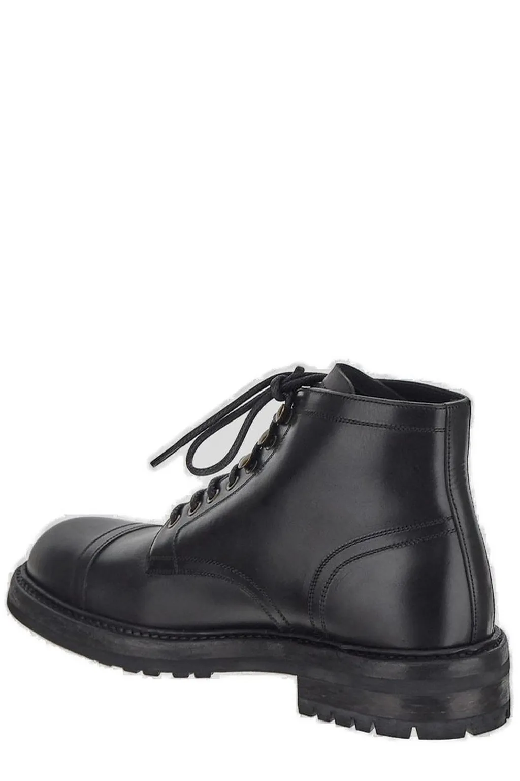 Dolce & Gabbana Round Toe Ankle Boots