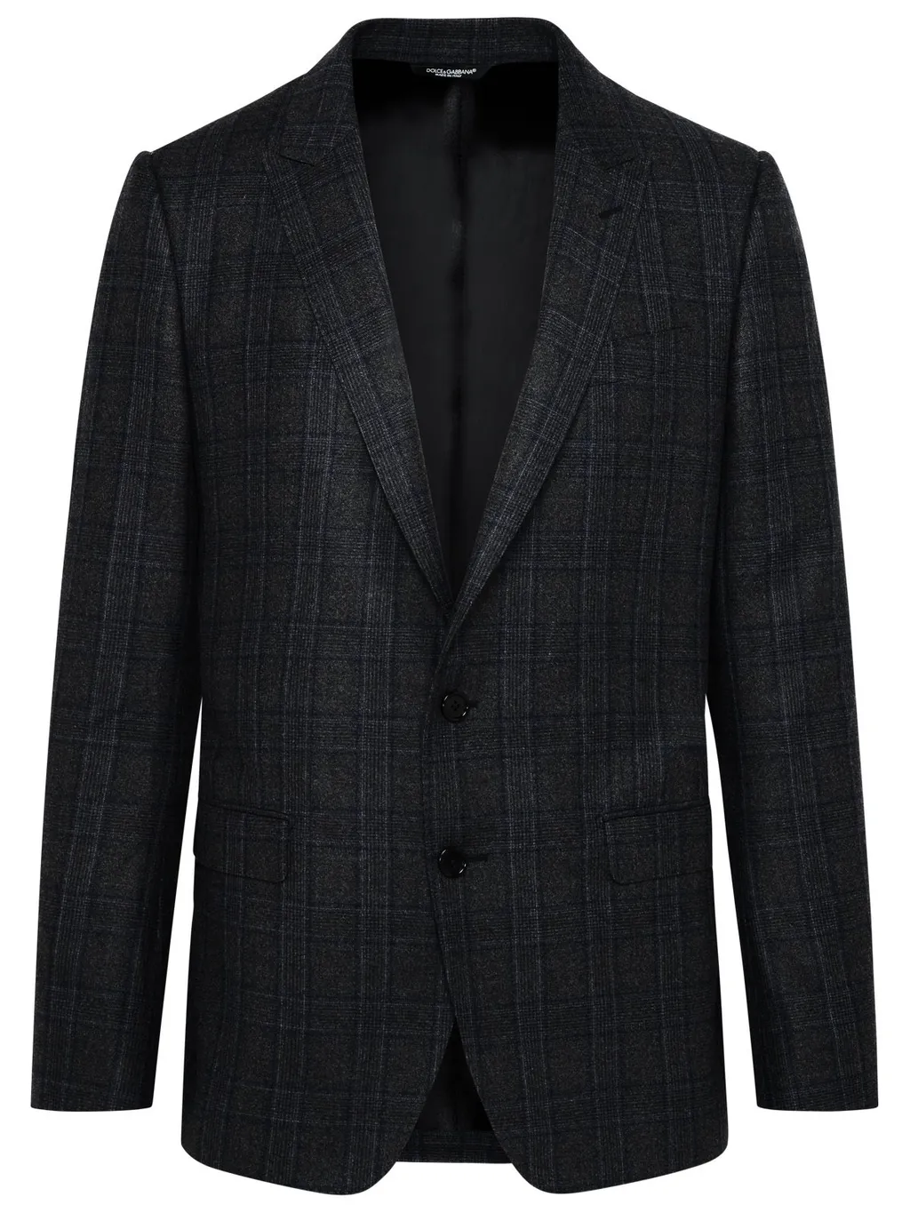 Dolce & Gabbana Single-Breasted Glen Plaid Martini-Fit Jacket