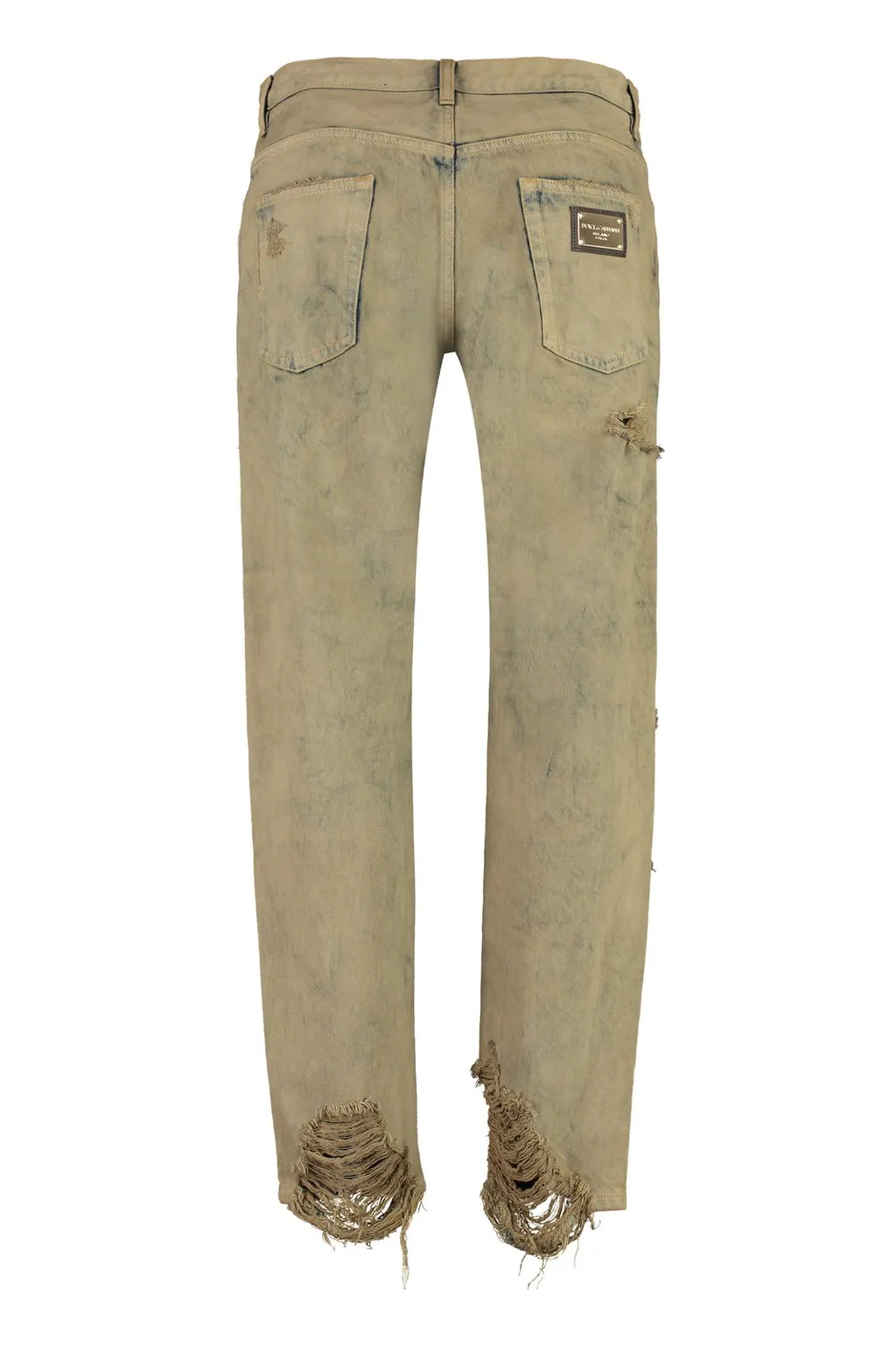 Dolce & Gabbana Distressed Straight-Leg Jeans