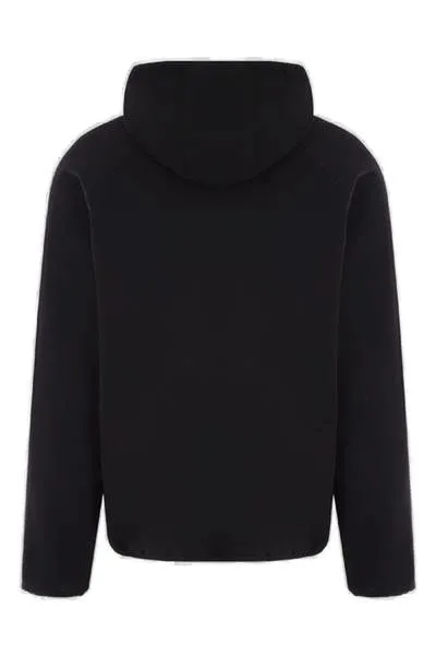 Dolce & Gabbana Logo-Plaque Zipped Hooded Jacket