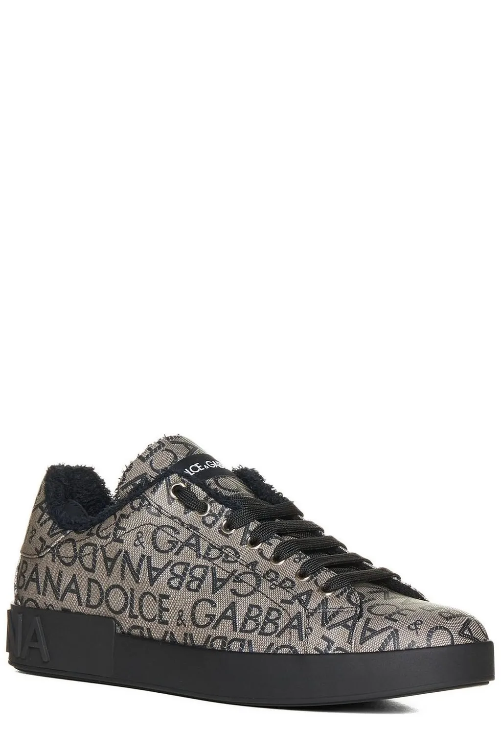 Dolce & Gabbana Allover Logo Jacquard Portofino Sneakers