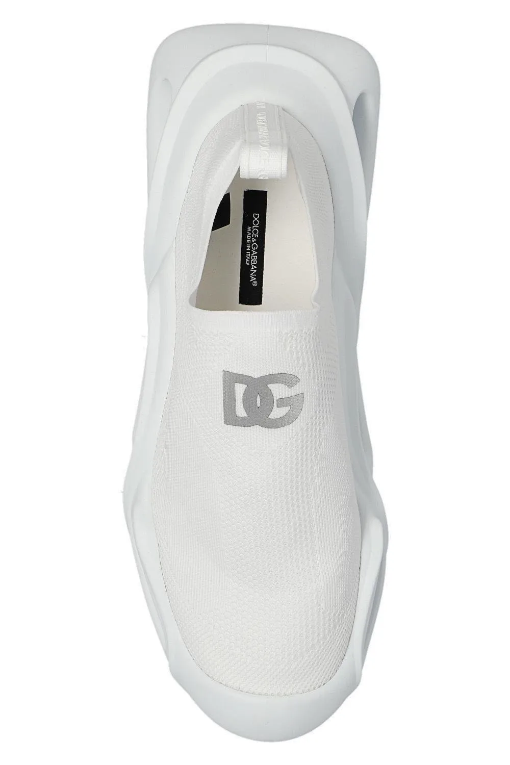 Dolce & Gabbana Wave Logo Printed Slip-On Sneakers
