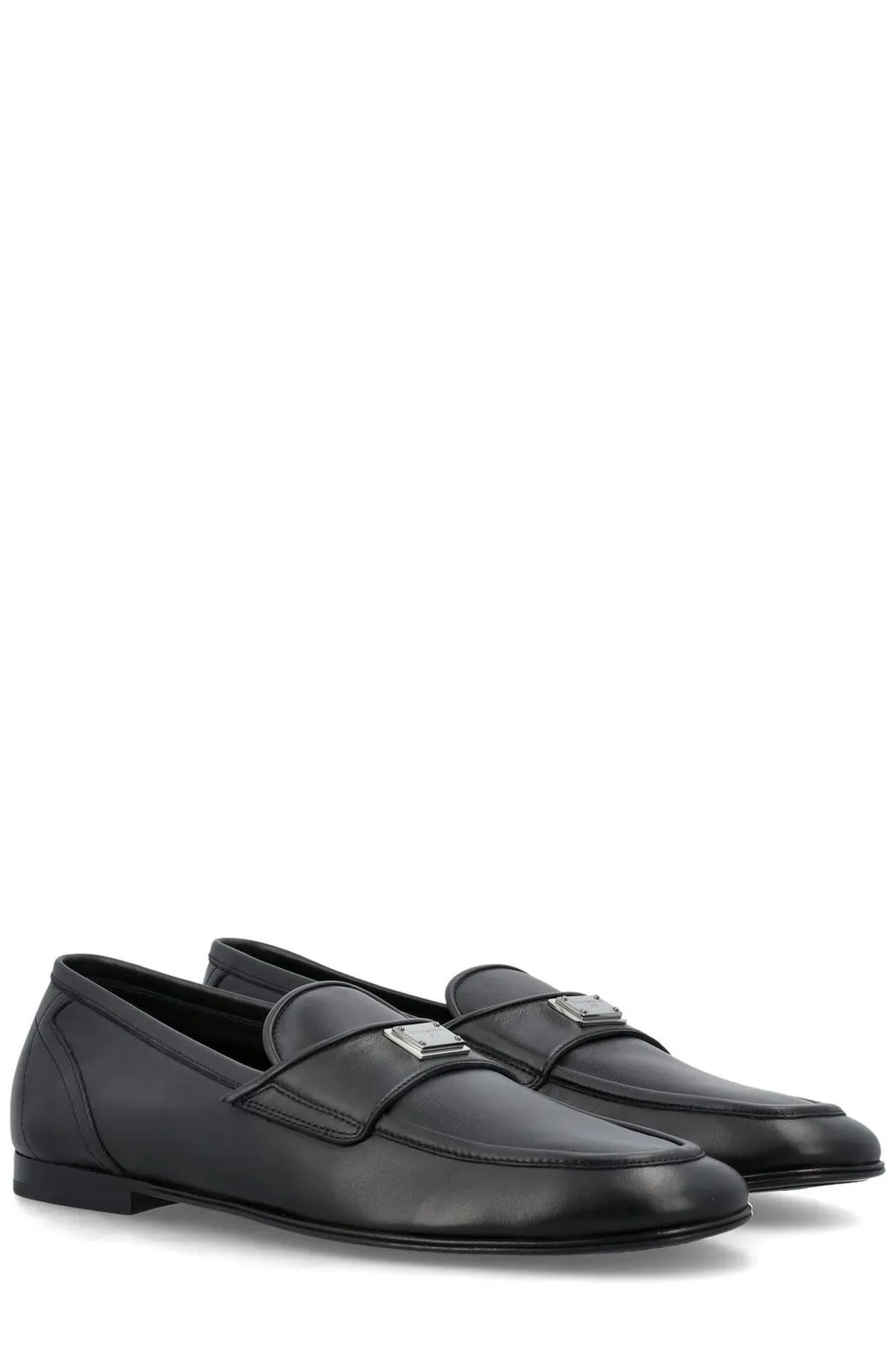 Dolce & Gabbana Logo Plaque Slip-On Loafers