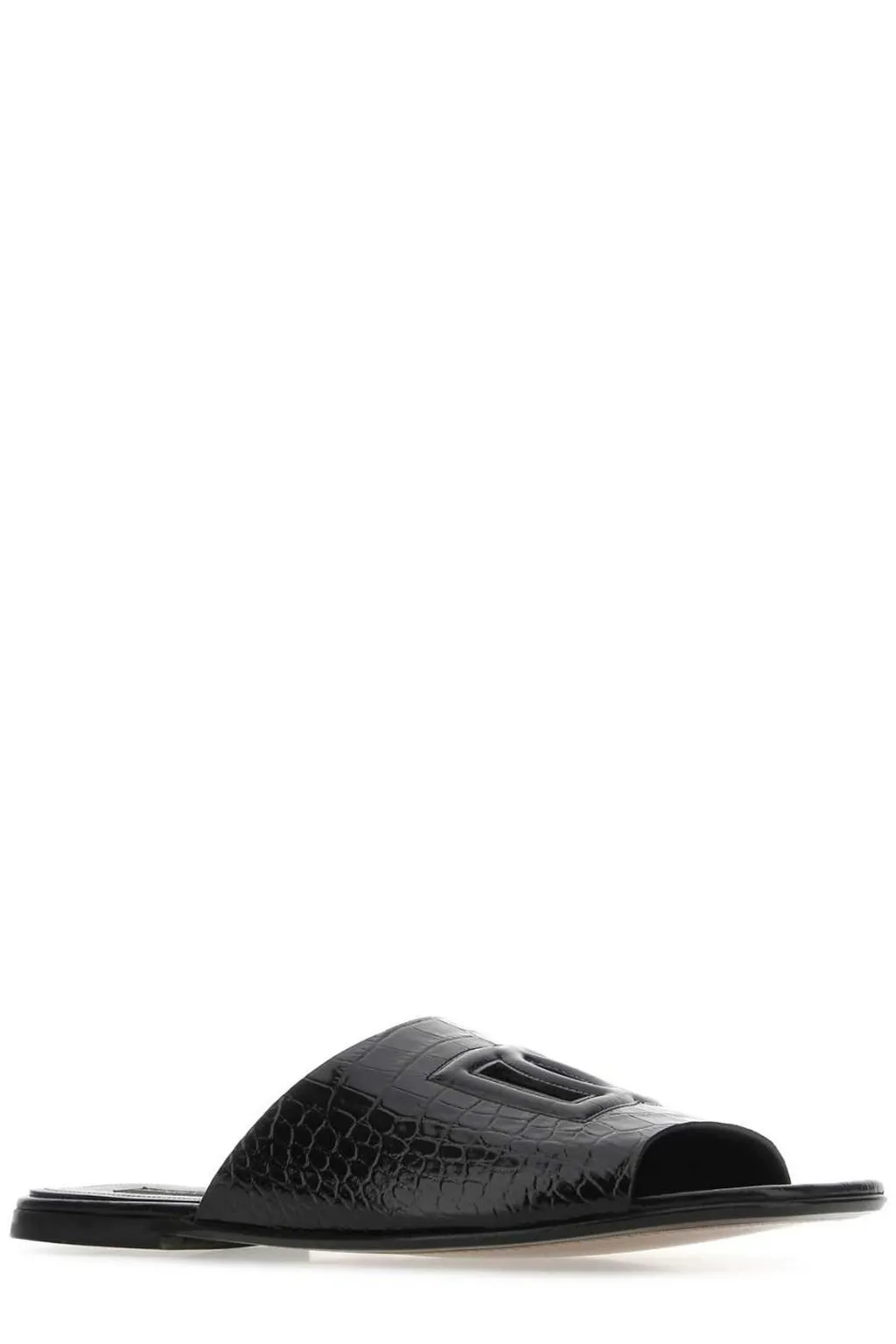 Dolce & Gabbana Embossed Slip-On Sandals
