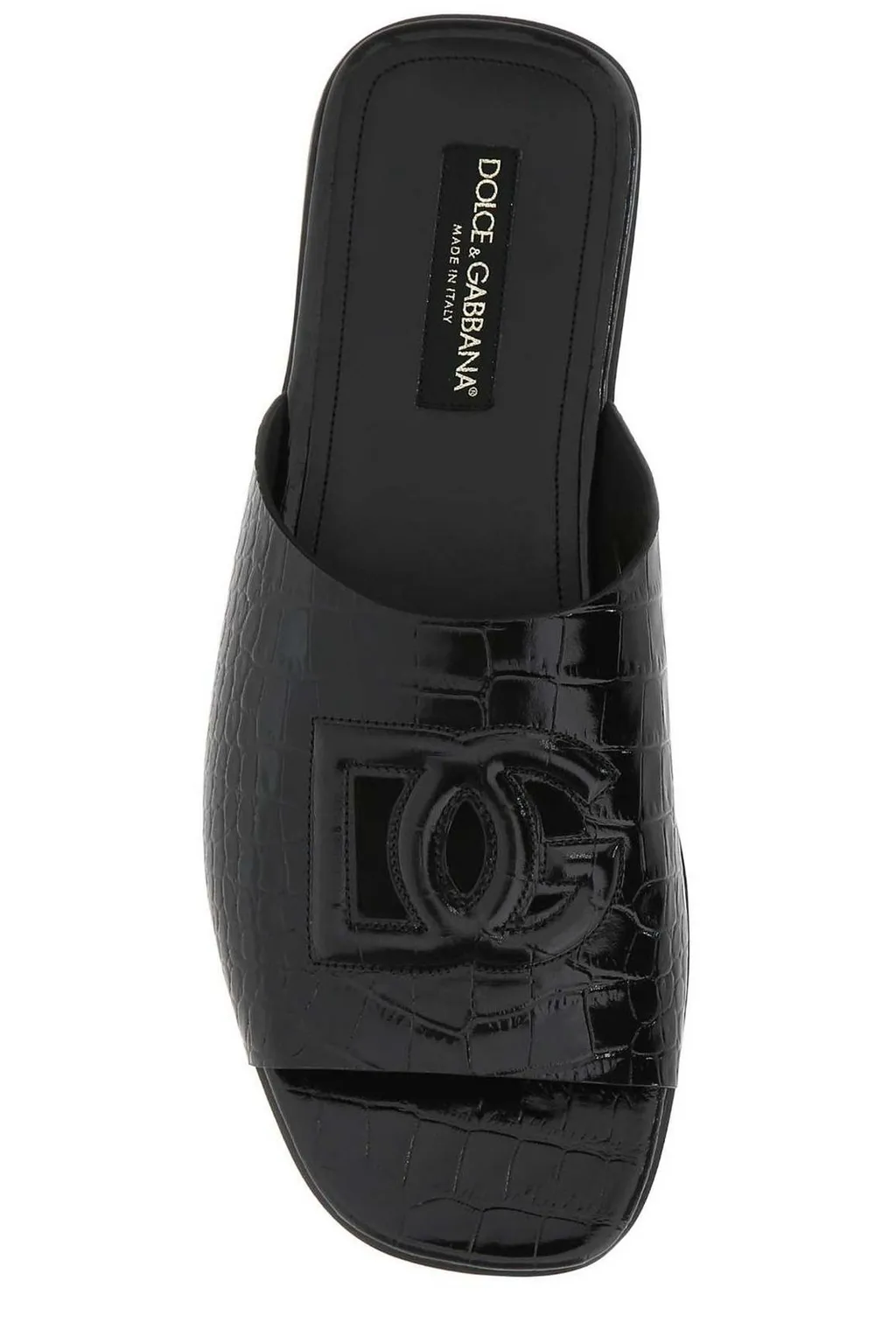Dolce & Gabbana Embossed Slip-On Sandals