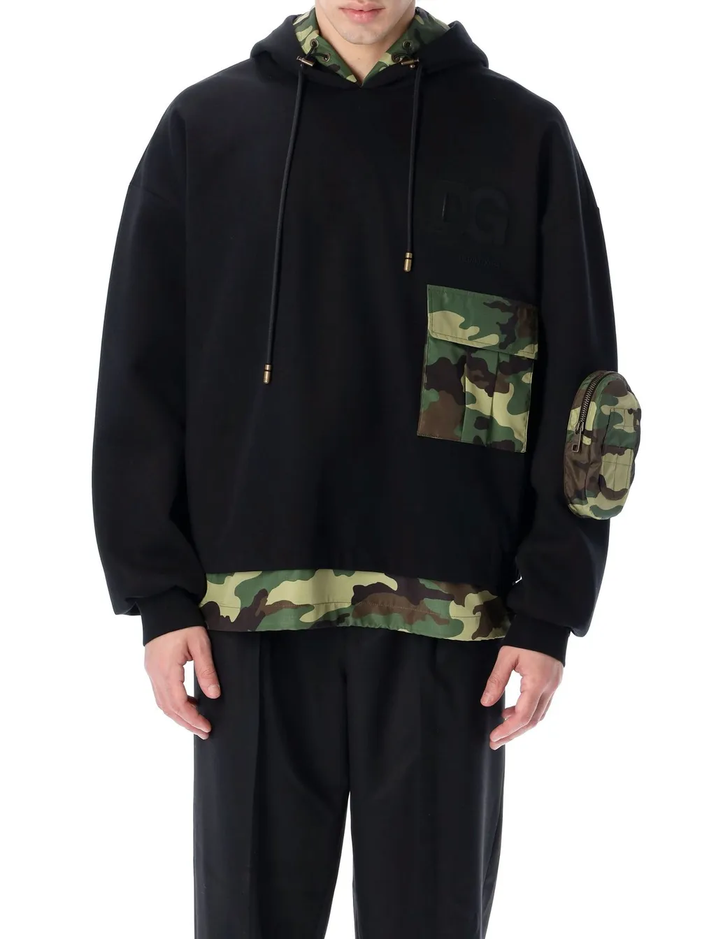 Dolce & Gabbana Camoufalge Detailed Hoodie