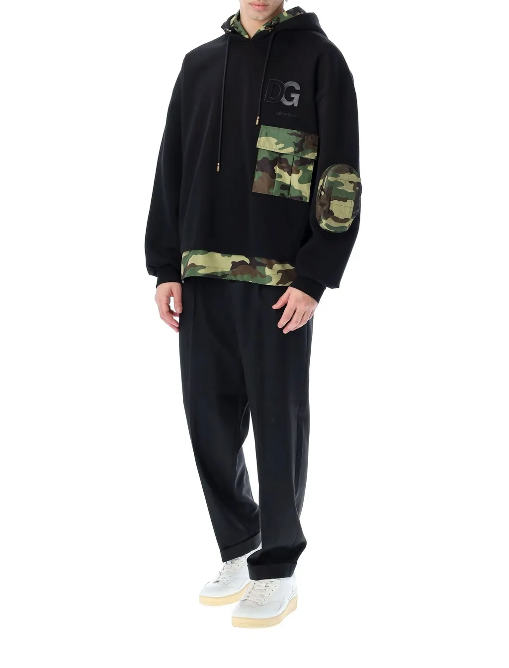 Dolce & Gabbana Camoufalge Detailed Hoodie