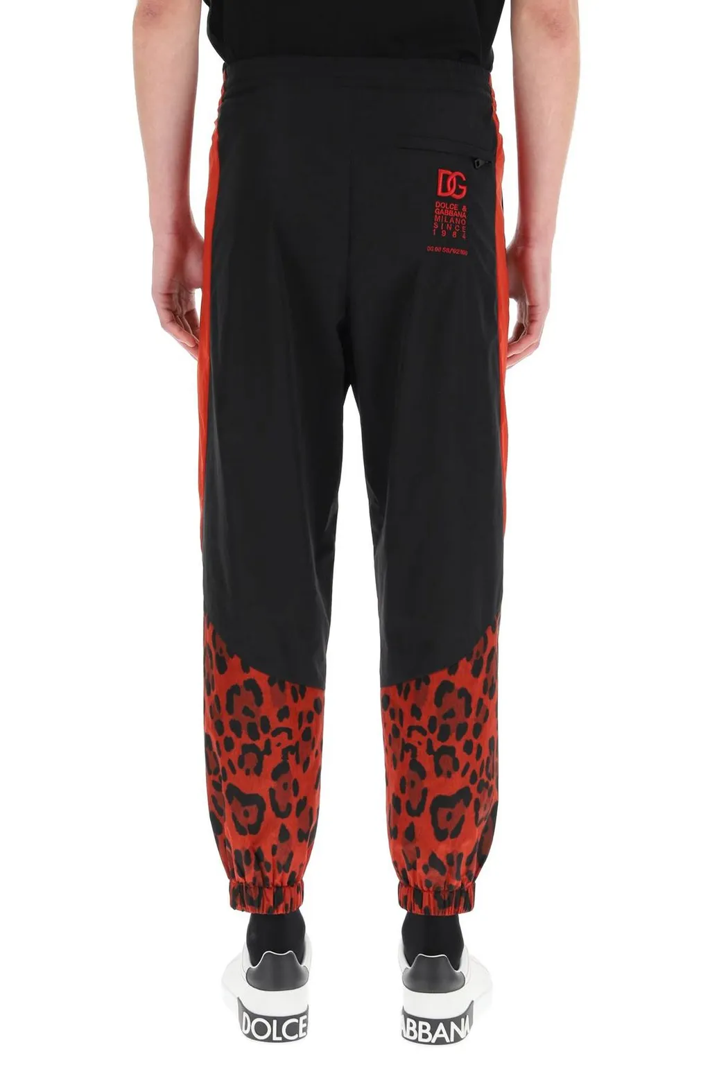 Dolce & Gabbana Belted Waist Leopard Printed Trousers