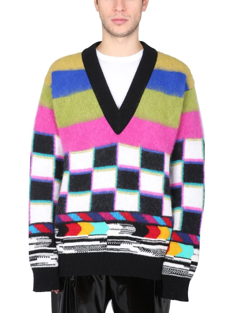 Dolce & Gabbana Intarsia V-Neck Jumper