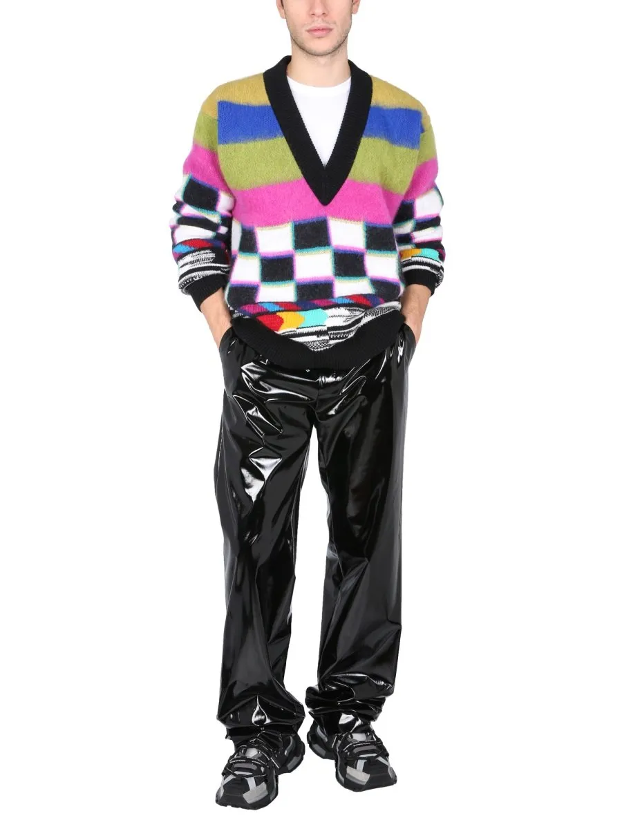 Dolce & Gabbana Intarsia V-Neck Jumper