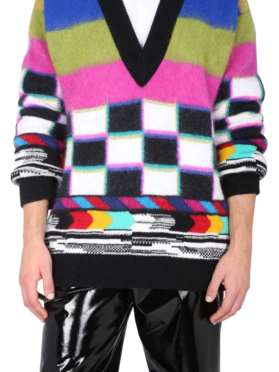 Dolce & Gabbana Intarsia V-Neck Jumper