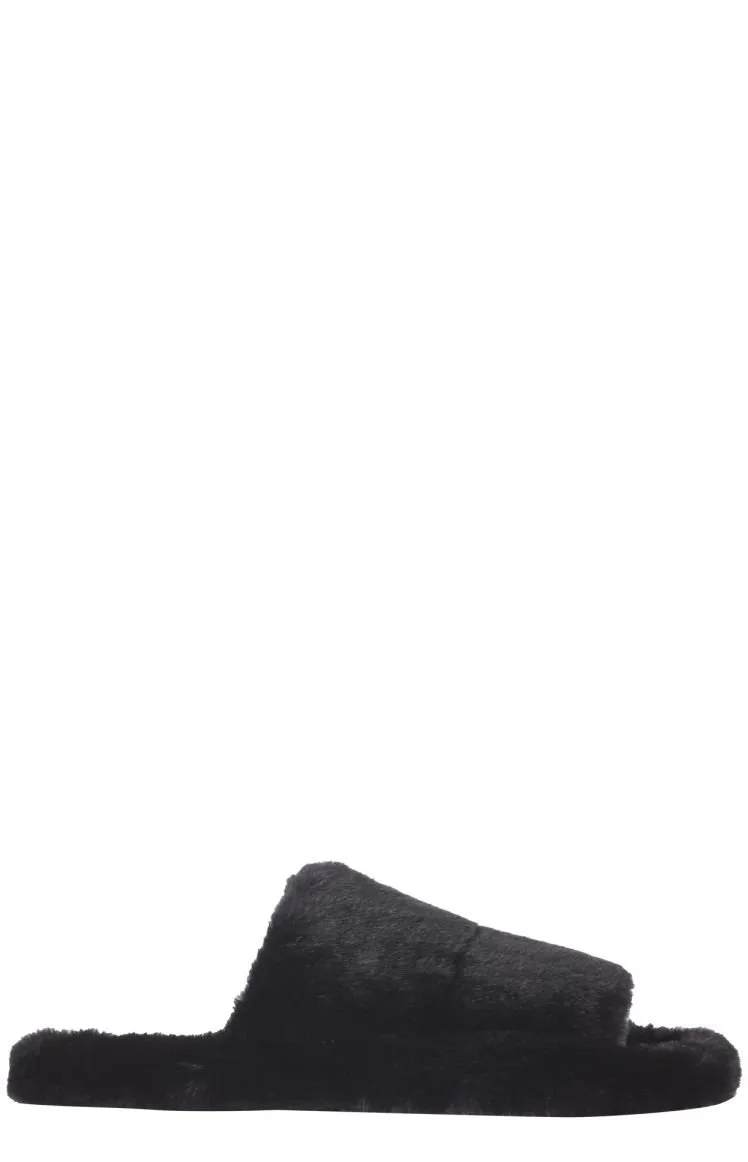 Dolce & Gabbana Faux Fur Slides