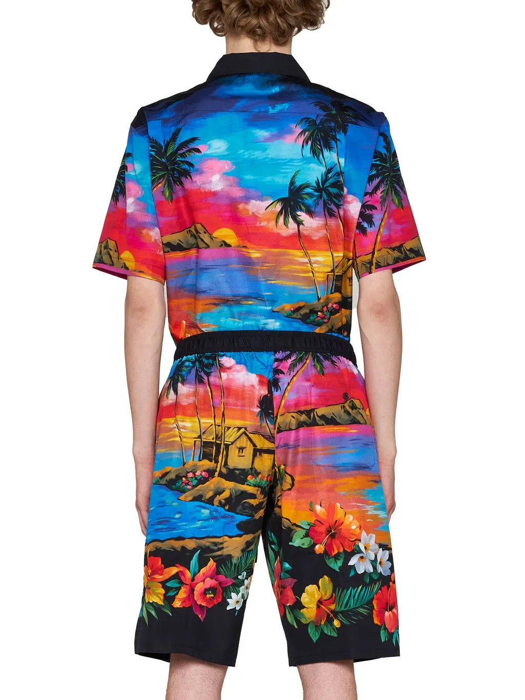 Dolce & Gabbana Hawaiian-Printed Drawstring Bermuda Shorts