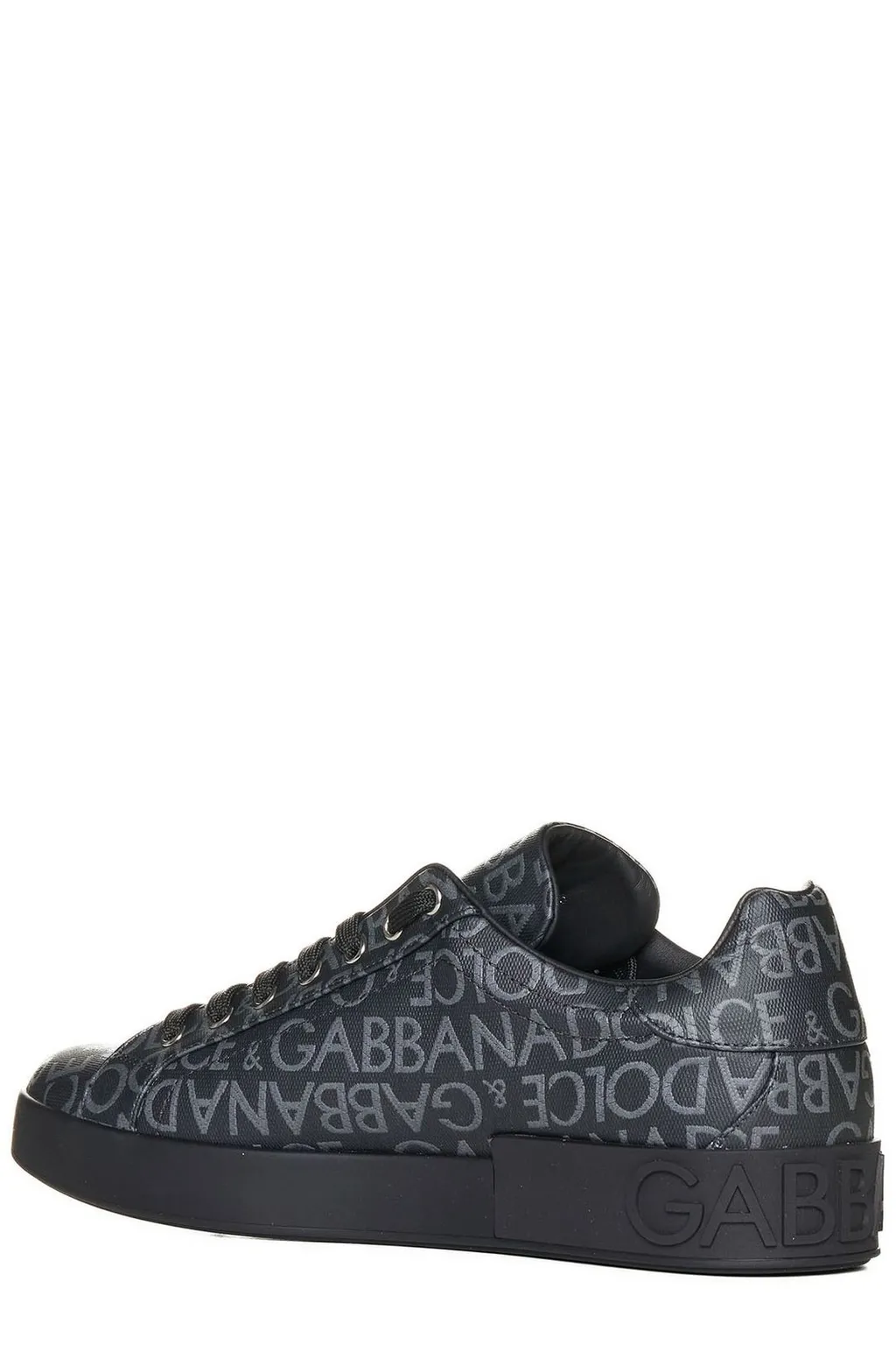 Dolce & Gabbana Portofino Logo Jacquard Lace-Up Sneakers