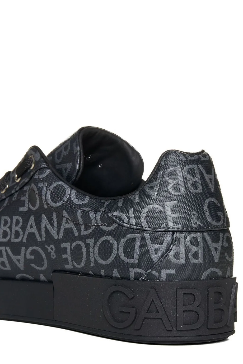 Dolce & Gabbana Portofino Logo Jacquard Lace-Up Sneakers