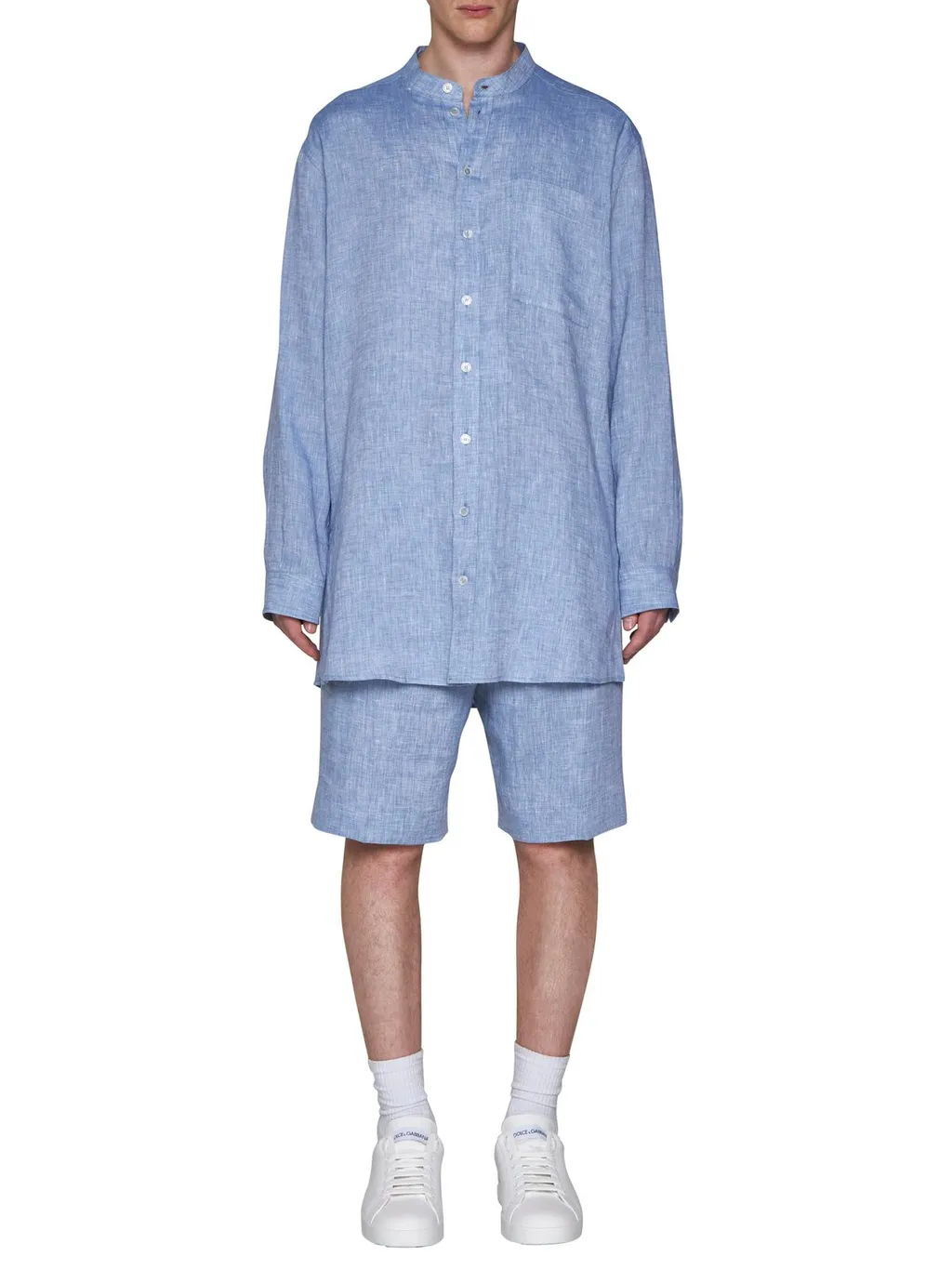 Dolce & Gabbana Mandarin Collar Oversize Shirt